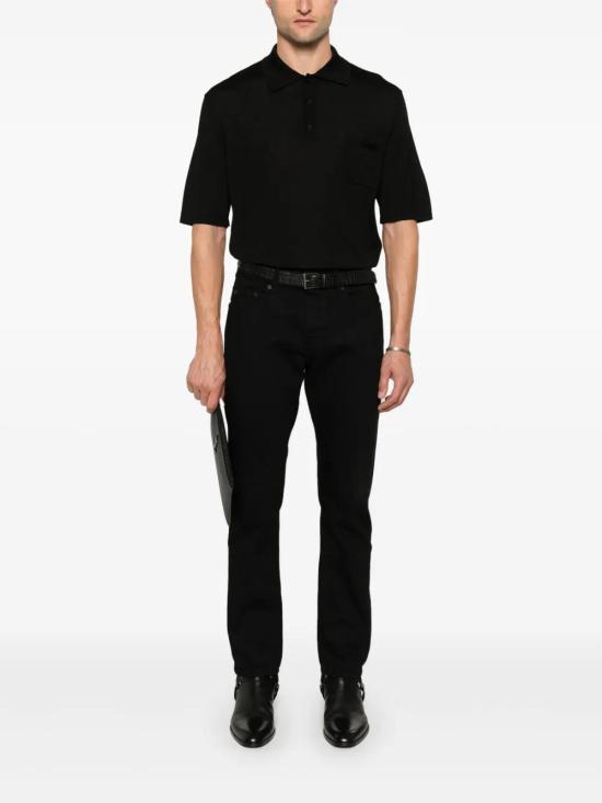  생로랑 반팔 티셔츠 802104Y75YW black - SAINT LAURENT