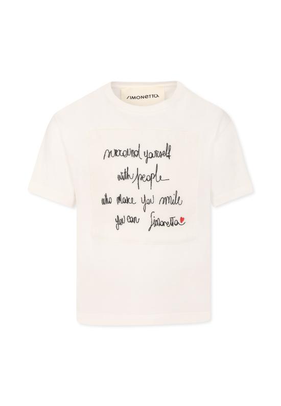 25SS [키즈] 시모네타 티셔츠 SW8A11 J0177 101 WHITE