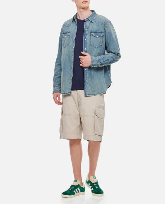  폴로 랄프로렌 웨스턴 레귤러핏 데님 셔츠 셔츠 710703936001RLWESTERN Blue - POLO RALPH LAUREN