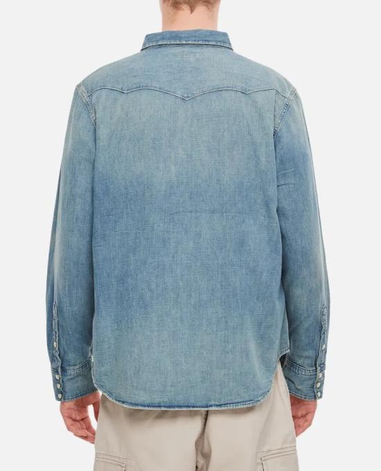  폴로 랄프로렌 웨스턴 레귤러핏 데님 셔츠 셔츠 710703936001RLWESTERN Blue - POLO RALPH LAUREN