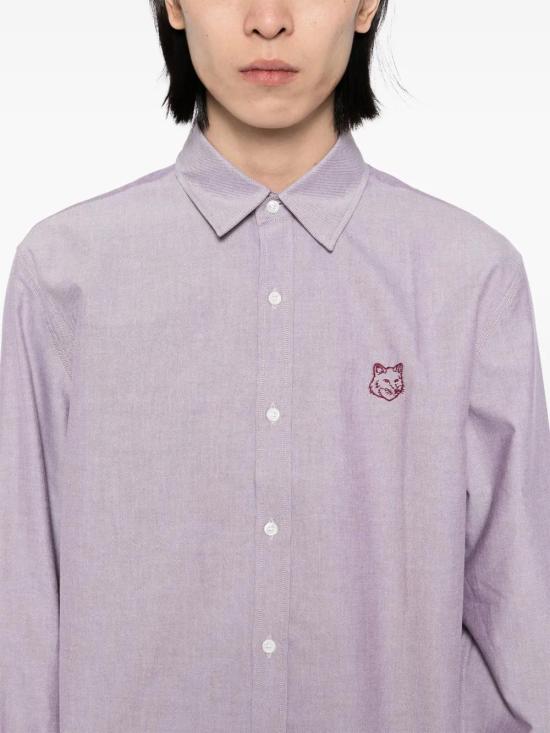  메종키츠네 긴팔 셔츠 MM00405WC5012P677 lavender - MAISON KITSUNE