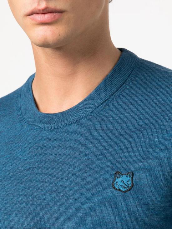  메종키츠네 스웨터 LM00811KT1036 blue - MAISON KITSUNE