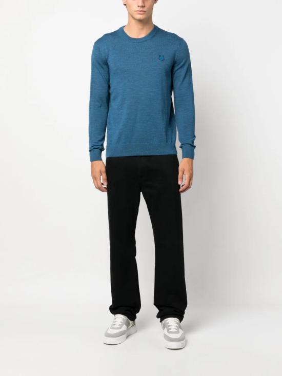  메종키츠네 스웨터 LM00811KT1036 blue - MAISON KITSUNE