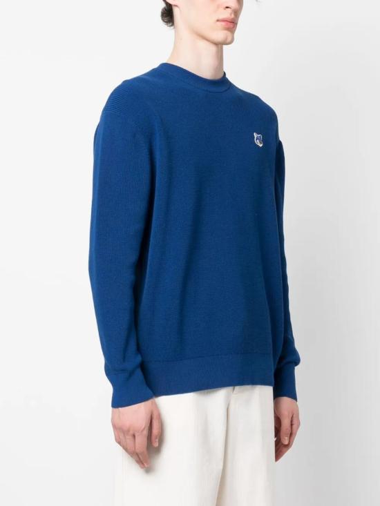  메종키츠네 스웨터 KM00506KT1077 blue - MAISON KITSUNE