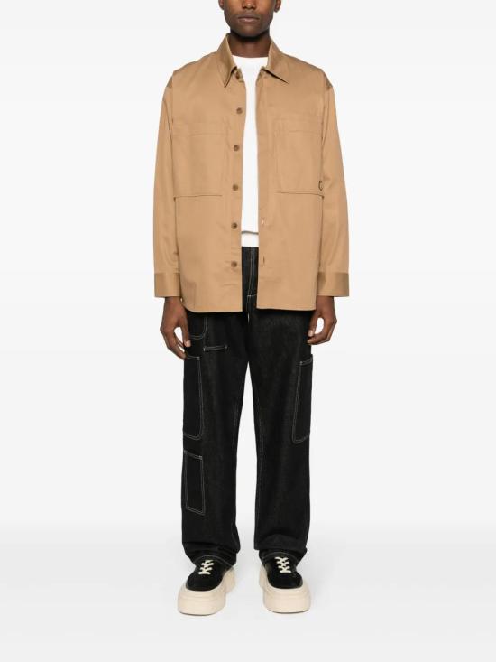  메종키츠네 긴팔 셔츠 LM00407WW0078 camel - MAISON KITSUNE