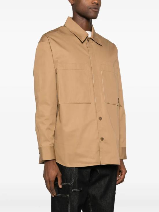  메종키츠네 긴팔 셔츠 LM00407WW0078 camel - MAISON KITSUNE