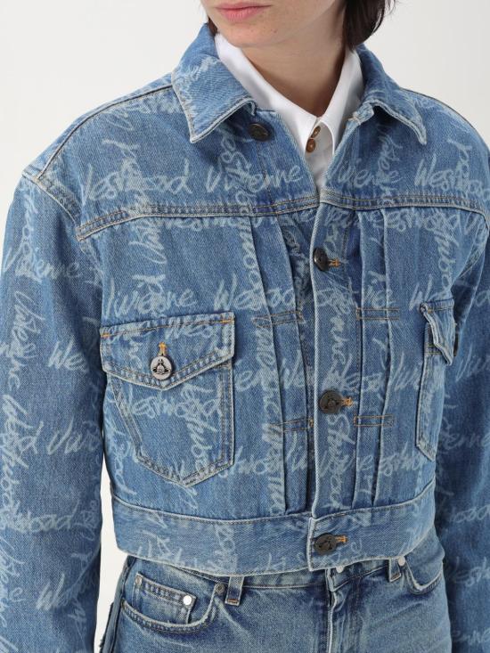 25FW 비비안웨스트우드 MARLENE 마린 크롭 자켓  19010018W014I K306 Blue - VIVIENNE WESTWOOD