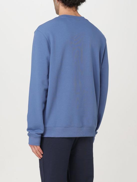 25FW 휴고보스 로고 라벨 코튼 테리 스웨트셔츠 50447964 479 Sky Blue - HUGO BOSS