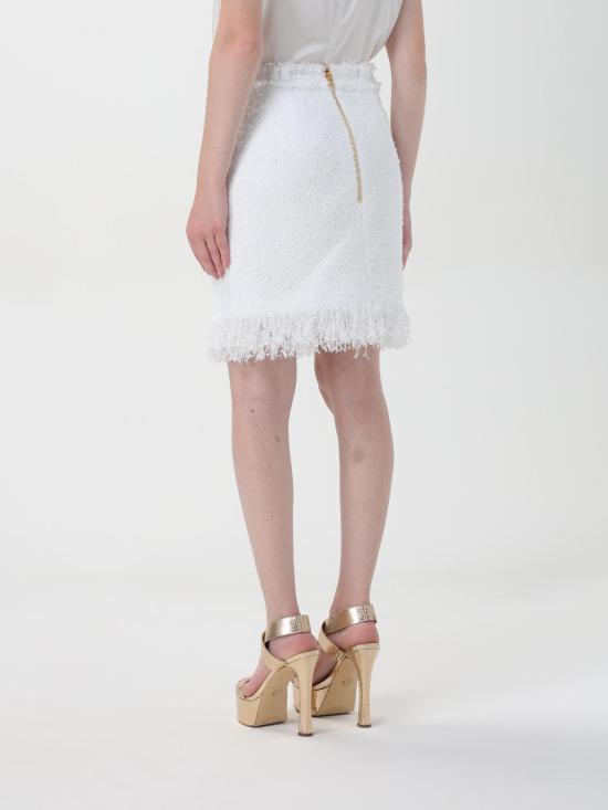 25FW 발망 미디 스커트 DF1LBA20XC67 0FA White - BALMAIN