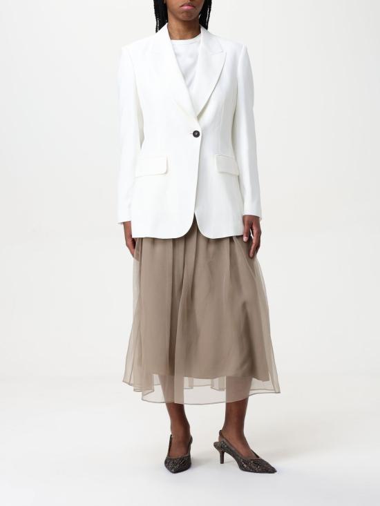 25SS 브루넬로 쿠치넬리 롱 스커트 MF940G3375 C9447 Walnut - BRUNELLO CUCINELLI