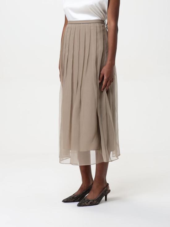 25SS 브루넬로 쿠치넬리 롱 스커트 MF940G3375 C9447 Walnut - BRUNELLO CUCINELLI