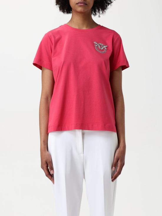 25FW 핑코 반팔 티셔츠 103320A2G7 O57 Red