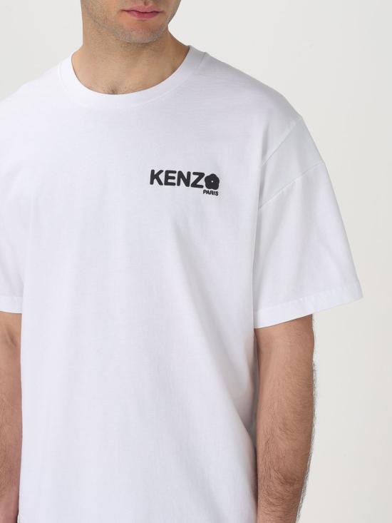 25FW 겐조 반팔 티셔츠 FF55TS4894SG 01 White - KENZO