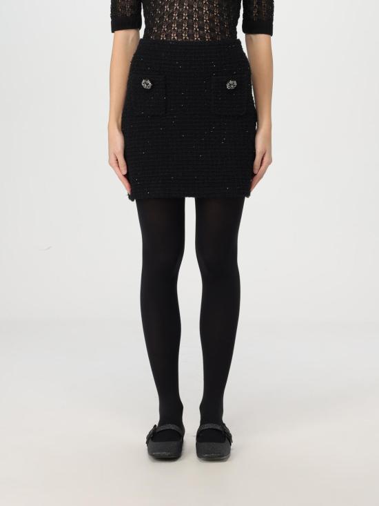 24FW 셀프 포트레이트 숏 스커트 SC24007SKB BLACK Black