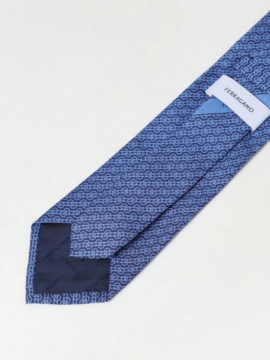 26SS 살바토레 페라가모 넥타이 350948 768527 001 Navy - SALVATORE FERRAGAMO