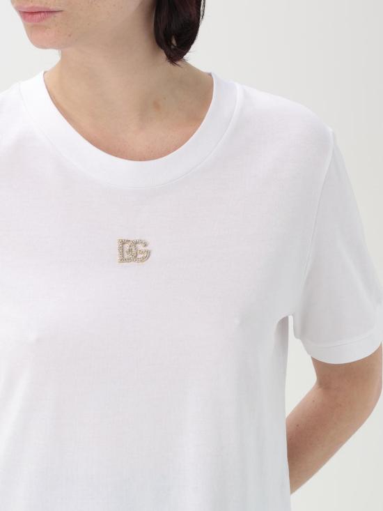 25FW 돌체앤가바나 반팔 티셔츠 F8N08ZGDCWQ W0800 White - DOLCE & GABBANA