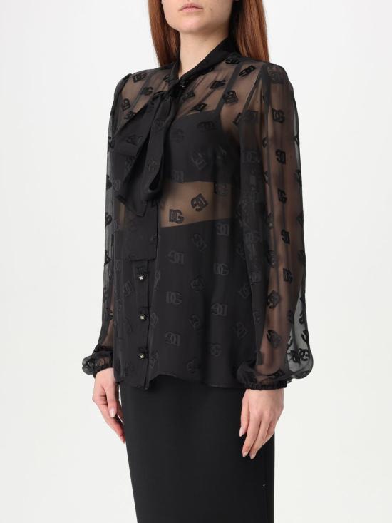 25SS 돌체앤가바나 블라우스 F5Q44TFJTBR N0000 Black - DOLCE & GABBANA