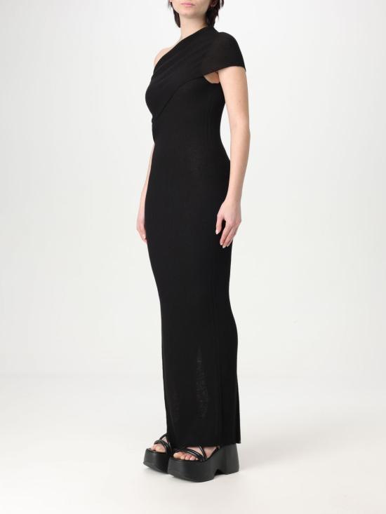 25FW 릭 오웬스 롱 원피스 RP01E7627RIBM 09 Black - RICK OWENS