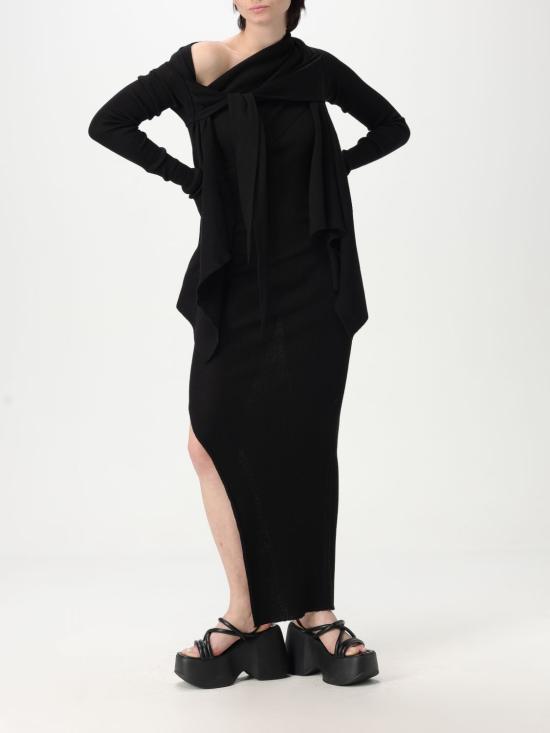 25FW 릭 오웬스 롱 원피스 RP01E7627RIBM 09 Black - RICK OWENS