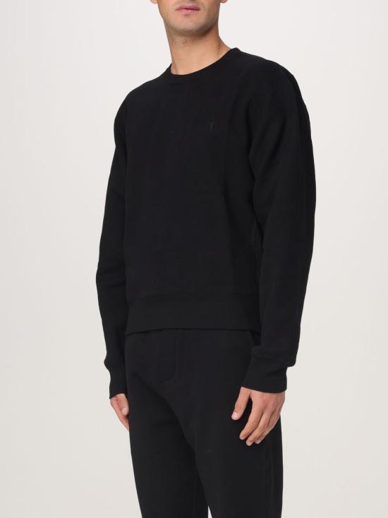 25FW 생로랑 CASSANDRE, 캐산드르 크루넥 스웨트셔츠 820127Y36SW 1000 Black - SAINT LAURENT
