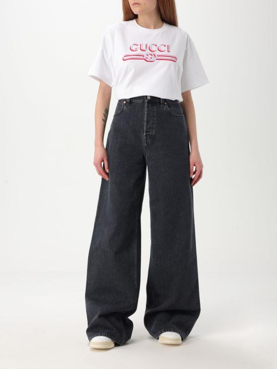 25FW 구찌 와이드 레그 데님  812268XDCOA 1000 Black - GUCCI