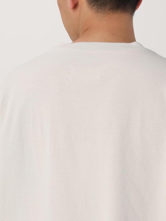 25FW 마르지엘라 자수 로고 티셔츠 S50GC0705S24567 103 White - MAISON MARGIELA