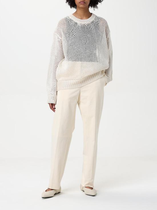 25FW 질샌더 팬츠 J01KA0181J45286 740 White - JIL SANDER