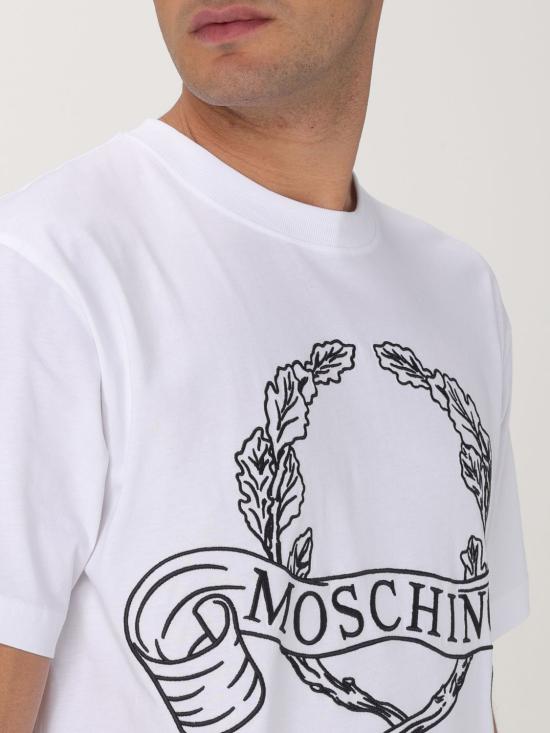 25FW 모스키노 반팔 티셔츠 07220241 1001 White - MOSCHINO