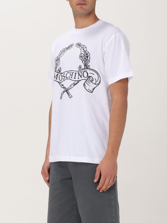 25FW 모스키노 반팔 티셔츠 07220241 1001 White - MOSCHINO