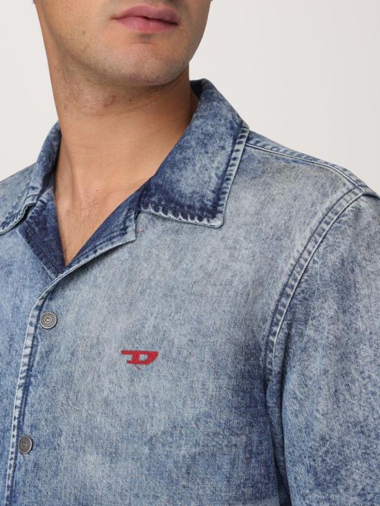25FW 디젤 데님 셔츠 A191780CMBP 01 Blue - DIESEL
