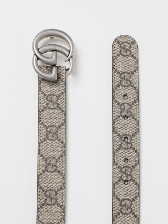 25FW [키즈] 구찌 가죽 벨트 4327072ZG0G 9742 Beige - GUCCI