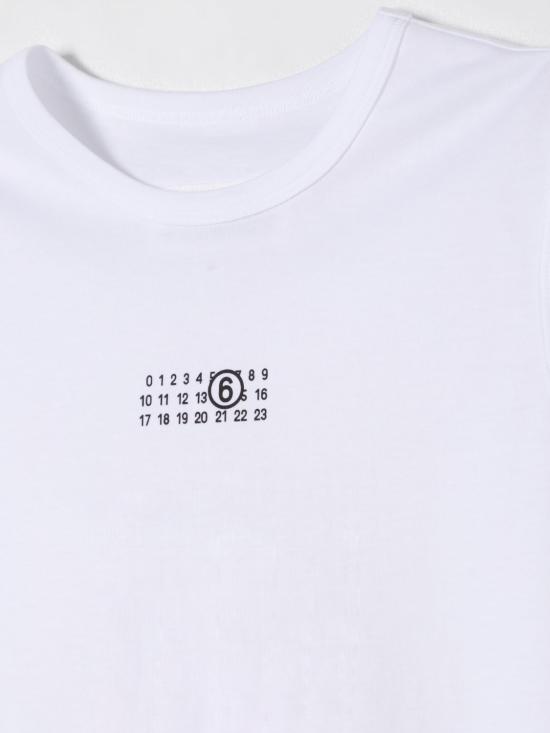 25FW [키즈] MM6 메종마르지엘라 티셔츠 M60575MM009 M6100 White - MM6 MAISON MARGIELA