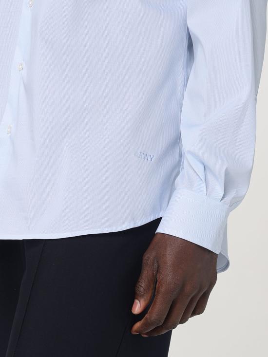 25FW 페이 긴팔 셔츠 NCMA150258SXAF U601 Gnawed Blue - FAY