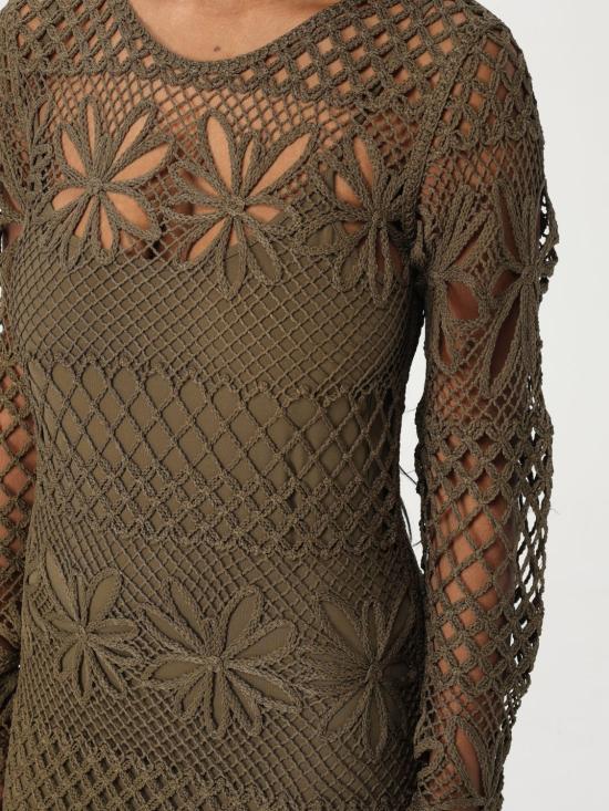 25FW 핑코 롱 원피스 104731A2FF X26 Olive - PINKO