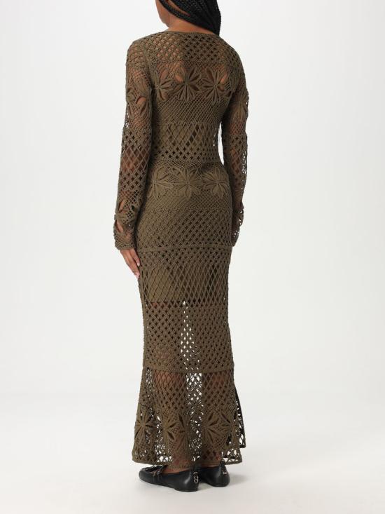 25FW 핑코 롱 원피스 104731A2FF X26 Olive - PINKO