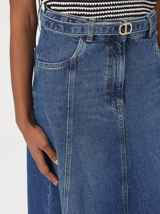 25FW 트윈셋 데님 스커트 251TP2570 01611 Denim - TWINSET