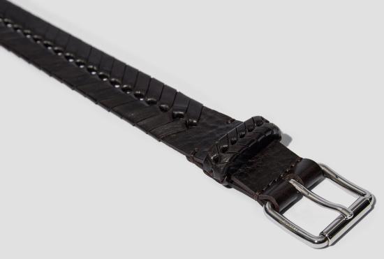 25SS 르메르 가죽 벨트 브레이디드  30 - 식물성 가죽 AC1211 LL0055 다크 브라운 - LEMAIRE