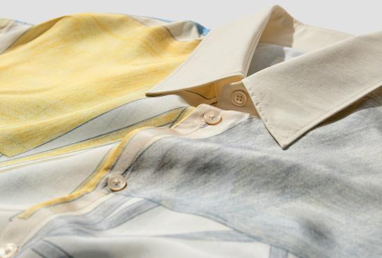 25SS 르메르 긴팔 셔츠 더블 포켓  - 크레이프 코튼 SH1157 LF1399 숯색 - LEMAIRE