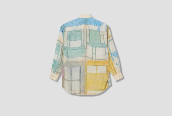 25SS 르메르 긴팔 셔츠 더블 포켓  - 크레이프 코튼 SH1157 LF1399 숯색 - LEMAIRE