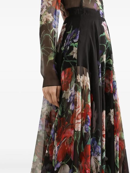 25SS 돌체앤가바나 롱 원피스 F6TUHTIS1Y7 HN5PR B FIORI ANTICHI FNER - DOLCE & GABBANA