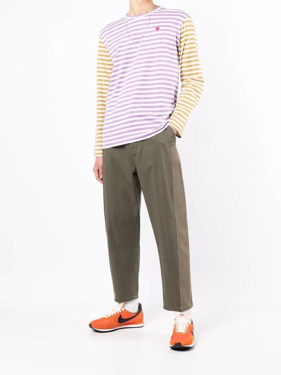  꼼데가르송 긴팔 티셔츠 P1T318 purple olive - COMME DES GARCONS