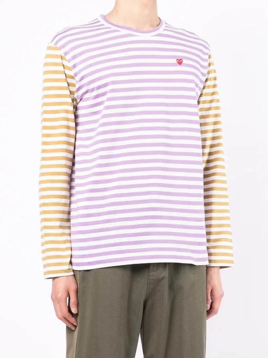  꼼데가르송 긴팔 티셔츠 P1T318 purple olive - COMME DES GARCONS
