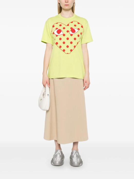  꼼데가르송 반팔 티셔츠 AXT276051 lime - COMME DES GARCONS