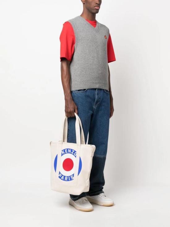  겐조 토트백 FD65SA901F35 ecru - KENZO