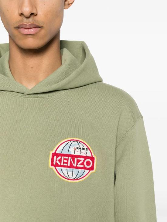  겐조 후드 티셔츠 FD65SW0914MV olive green - KENZO