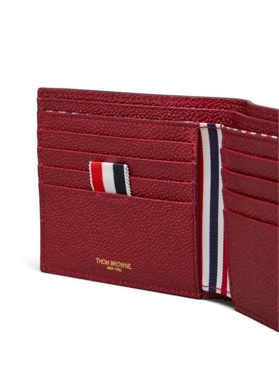  톰브라운 RWB 스트라이프 남성지갑 MAW023A00198 burgundy - THOM BROWNE