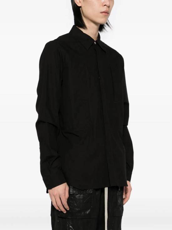  릭 오웬스 긴팔 셔츠 RU01E5237P black - RICK OWENS