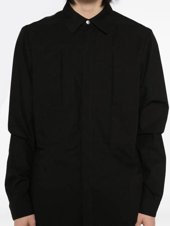  릭 오웬스 긴팔 셔츠 RU01E5237P black - RICK OWENS