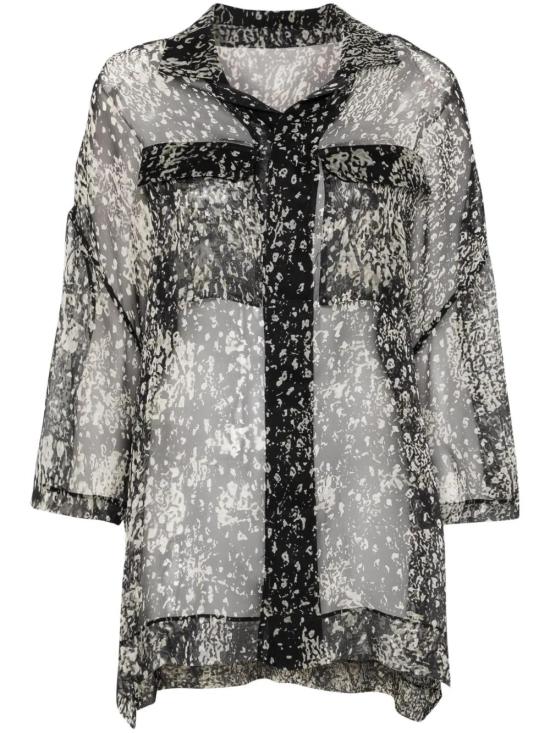  릭 오웬스 반팔 셔츠 RU01E5298SP1 black