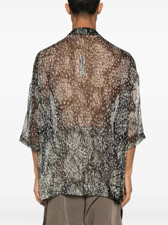  릭 오웬스 반팔 셔츠 RU01E5298SP1 black - RICK OWENS